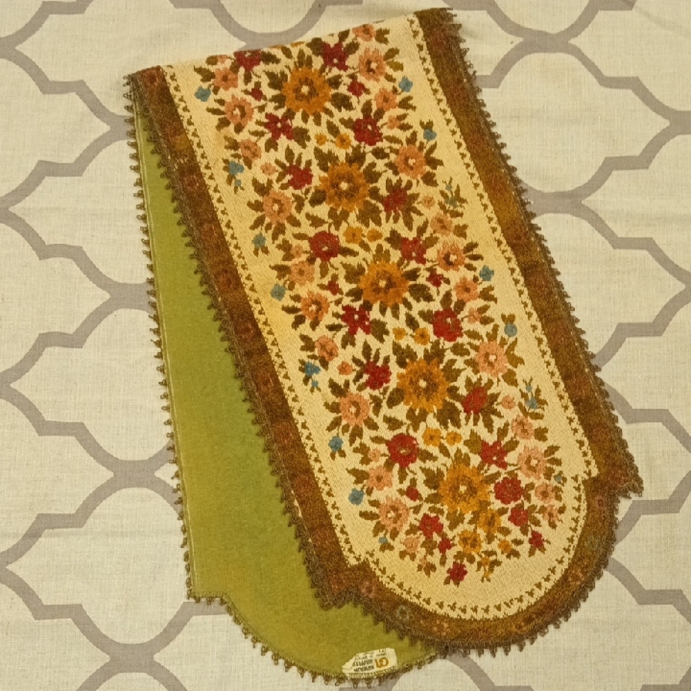 Floral Embroidered Table Runner